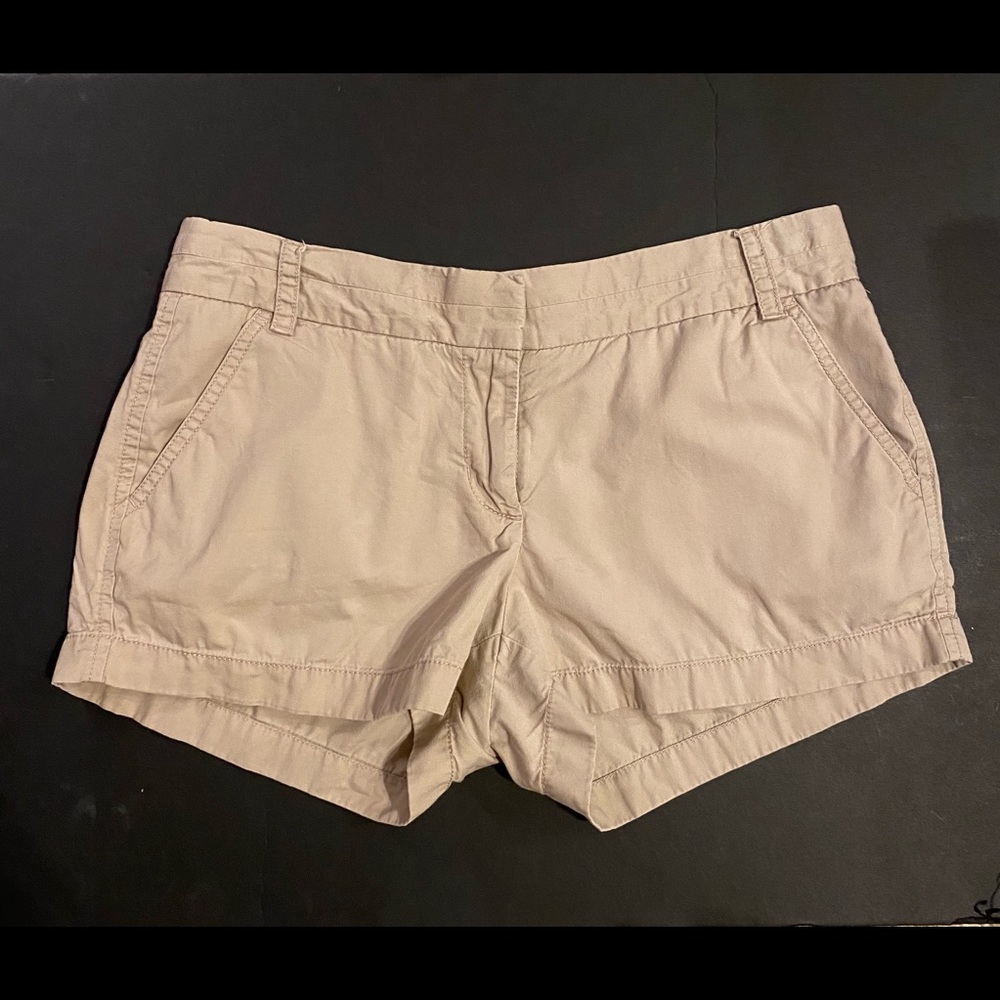 J.crew 100% Cotton Chino Broken-in Tan Shorts, 6